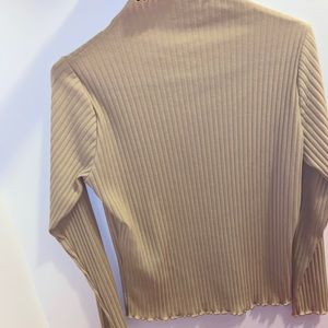tan long sleeve top